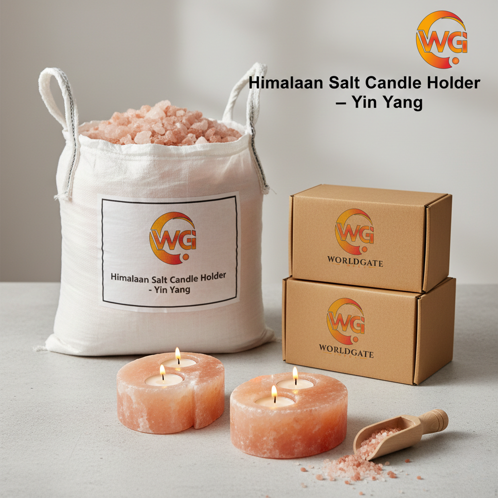 Himalayan Salt Candle Holder – Yin Yang