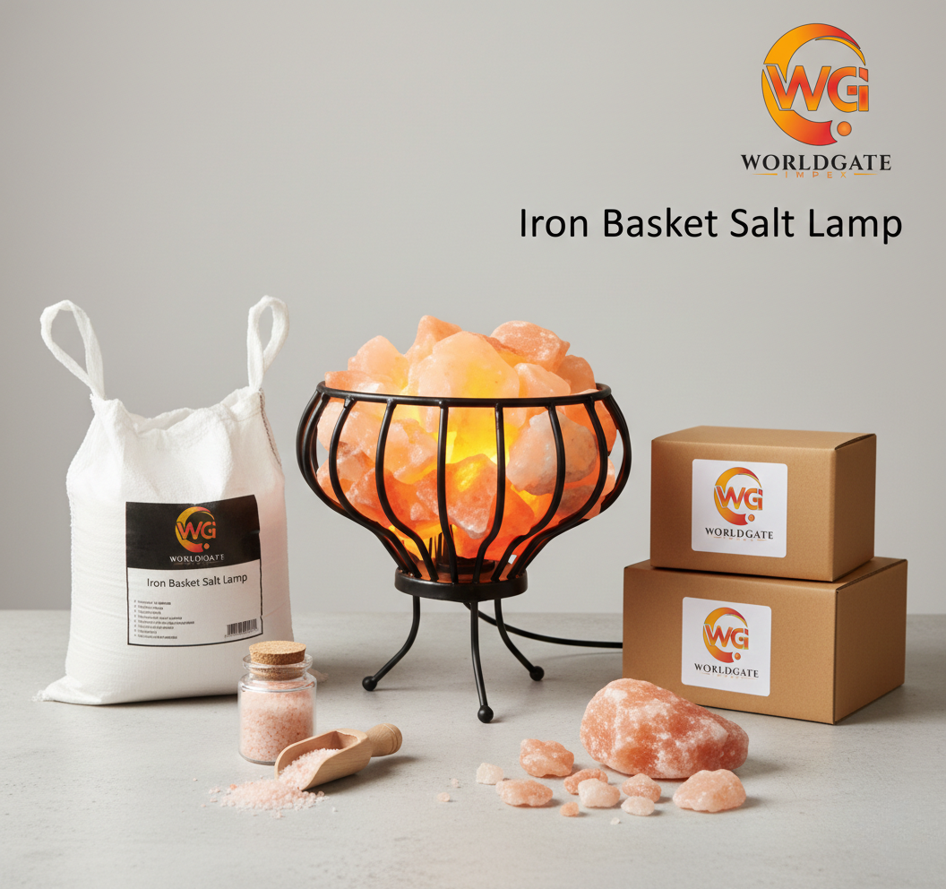 Iron Basket Salt Lamp - Design 1