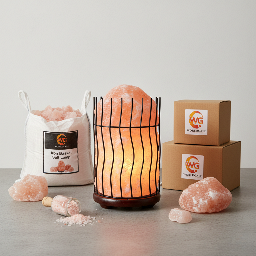 Iron Basket Salt Lamp - Design 3