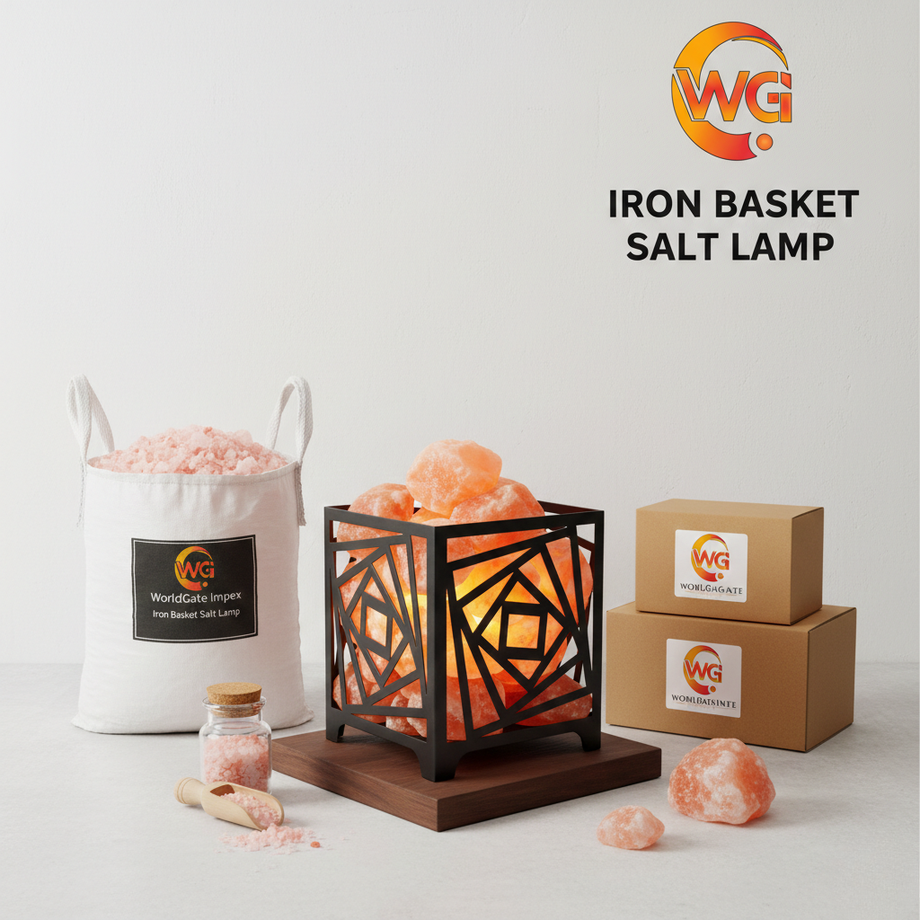 Iron Basket Salt Lamp - Design 4