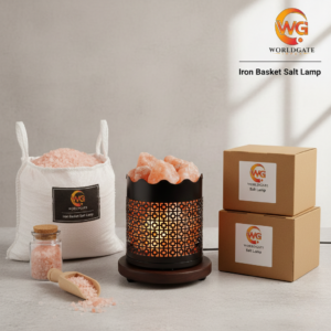 Iron Basket Salt Lamp - Design 7