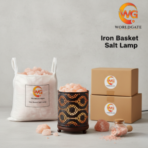 Iron Basket Salt Lamp - Design 8