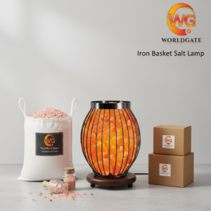 Iron Basket Salt Lamp - Design 9