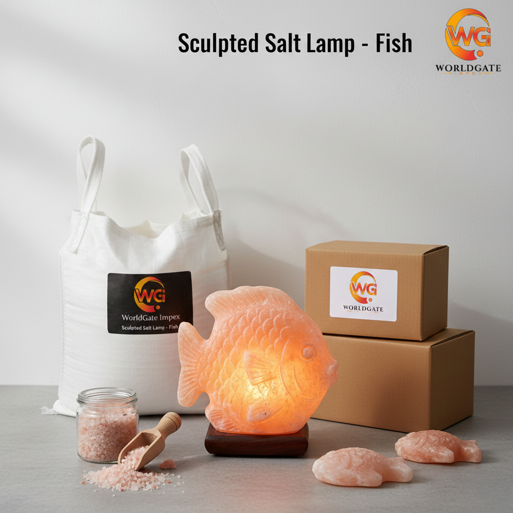 Sculpted Salt Lamp - Fish
