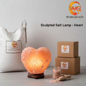 Sculpted Salt Lamp - Heart